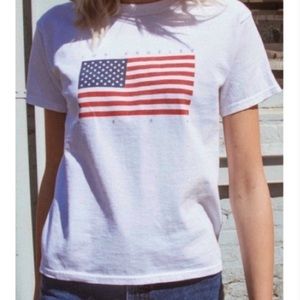 Brandy Melville Los Angeles 1994 flag shirt